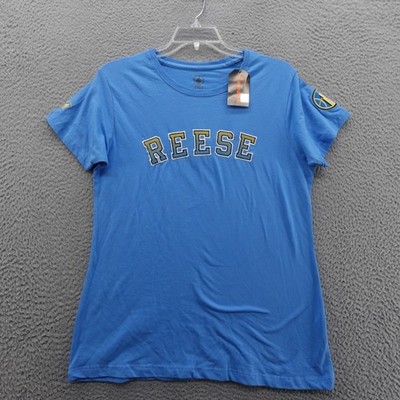 FISLL Reese Player Name Tee XL Blue WNBA T Shirt Cotton Stretch Women NWT