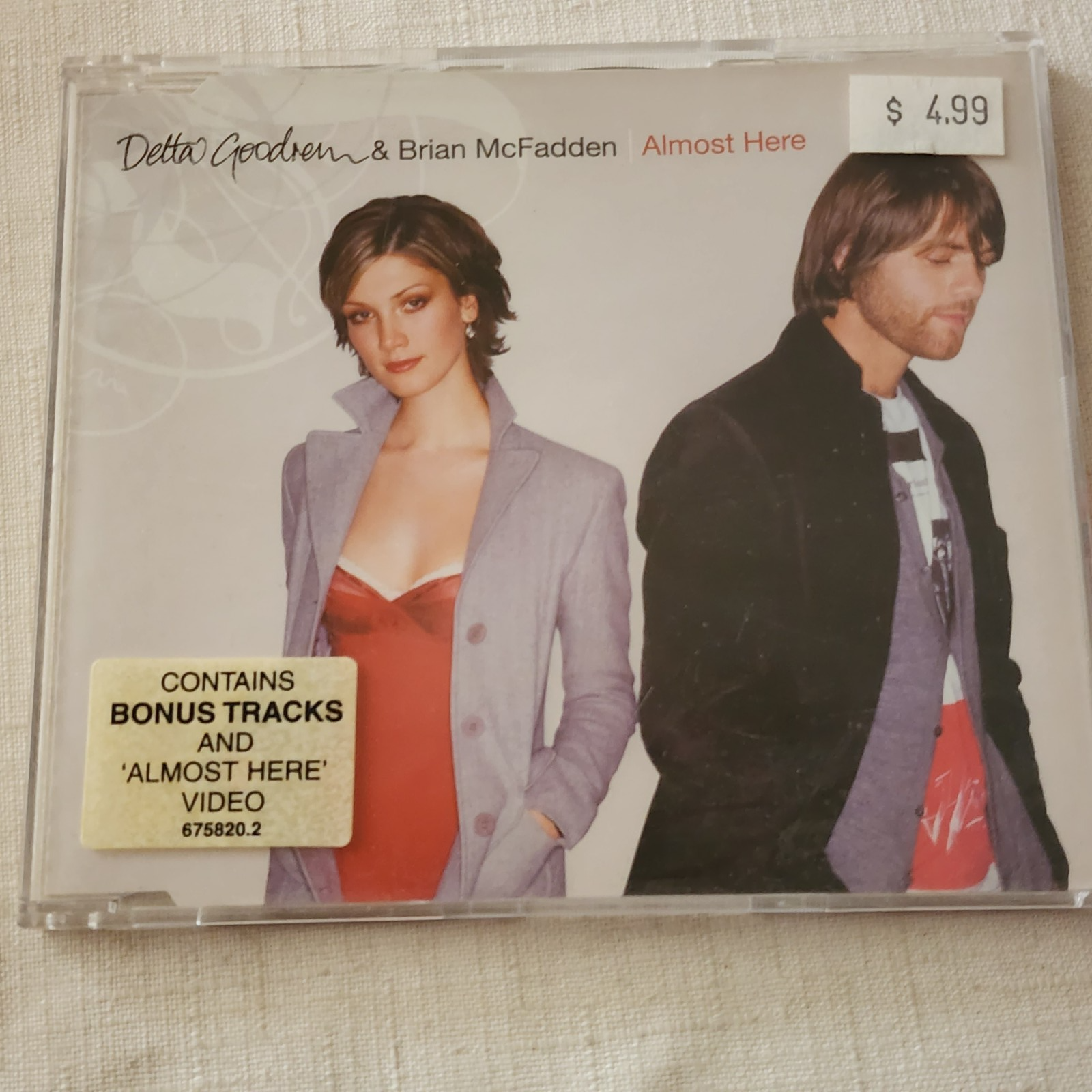 Delta Goodrem & Brian McFadden - Almost Here (CD Single 2005) 4 Track AU Single