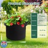 COKIELE 5 Pack 7 Gallon Grow Bags with Handles, Thickened Aeration Nonwoven Fabric Garden Growing Bags Heavy Duty 300G for Tomato, Potato, Strawberry, Vegetable, Fruits and Flowers
