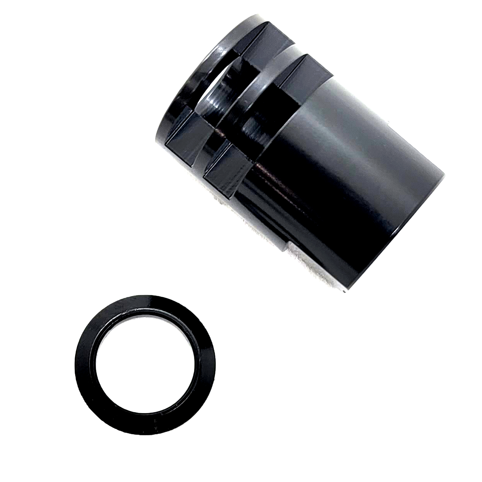Muzzle Brake Compensator 9mm Pistol / Glock 1/2-28 Threads W/ Crush Washer Black