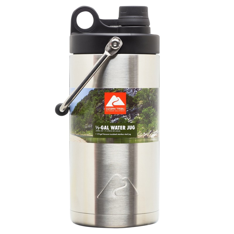 1/2 Gallon Double-Wall Vacuum-Sealed Insulated Stainless Steel Wate