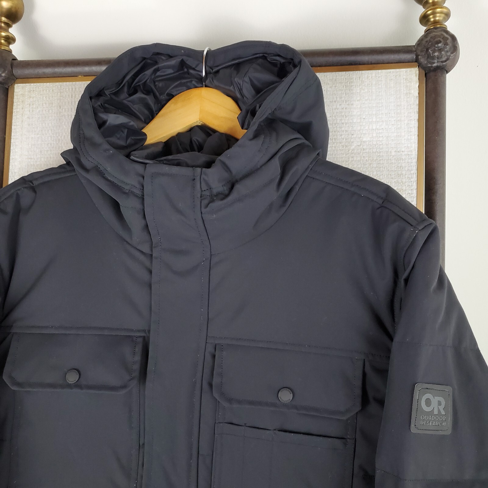 Pre-owned Outdoor Research $349  Size 2xl Mens Jacket 700 Duck Down Canvas Coat Black