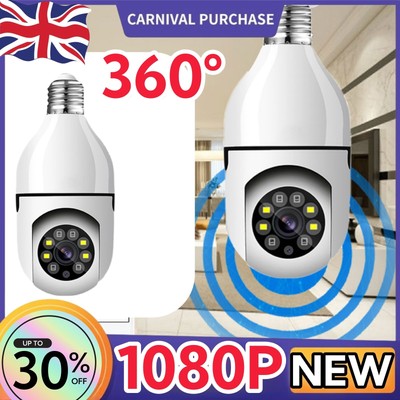 WIFI IP Camera Wireless Outdoor E27 1080P Smart Audio Home Security Camera 360°