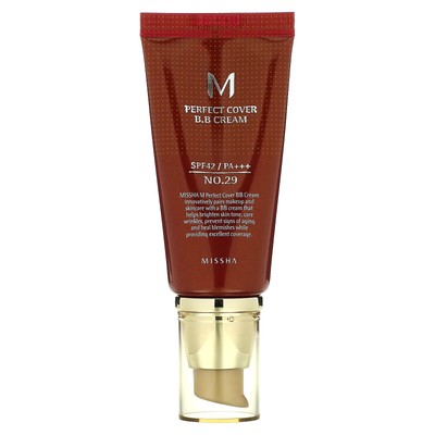 M Perfect Cover BB Cream, SPF 42 PA+++, № 29, карамельно-бежевый, 1,7 ж. унц. (50 мл)