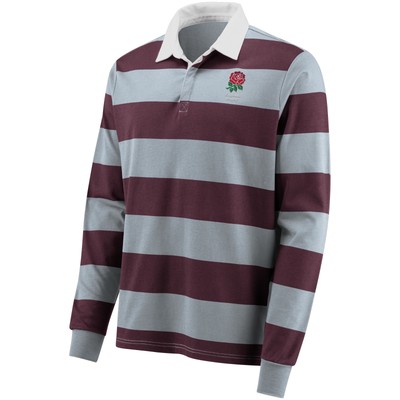 FANATICS ENGLAND RUGBY STRIPED SHIRT TOP TEE LONG SLEEVE MENS