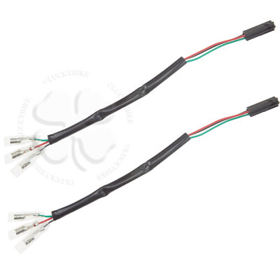 2x Turn Signal Adapter Plug 3 Prong Square For Honda CBR Light Bullet Pin