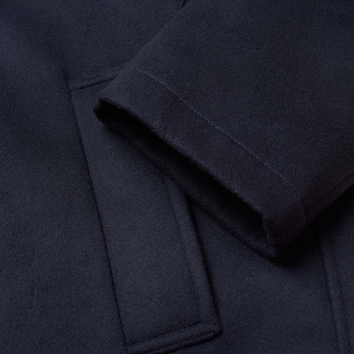 Pre-owned Kired Kiton  "emilius" Dark Blue Padded Jacket Coat Beaver Collar Eu 50 Us 40