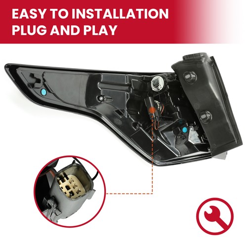 HECASA Left Outer Side Rear Tail Light Brake Lamp For 2017-2019 Ford Escape Kuga