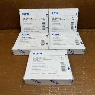 Lot of 5 Eaton Moeller FAZ-D32/1-SP MCP 1P 32A 240/415/277V New in Box