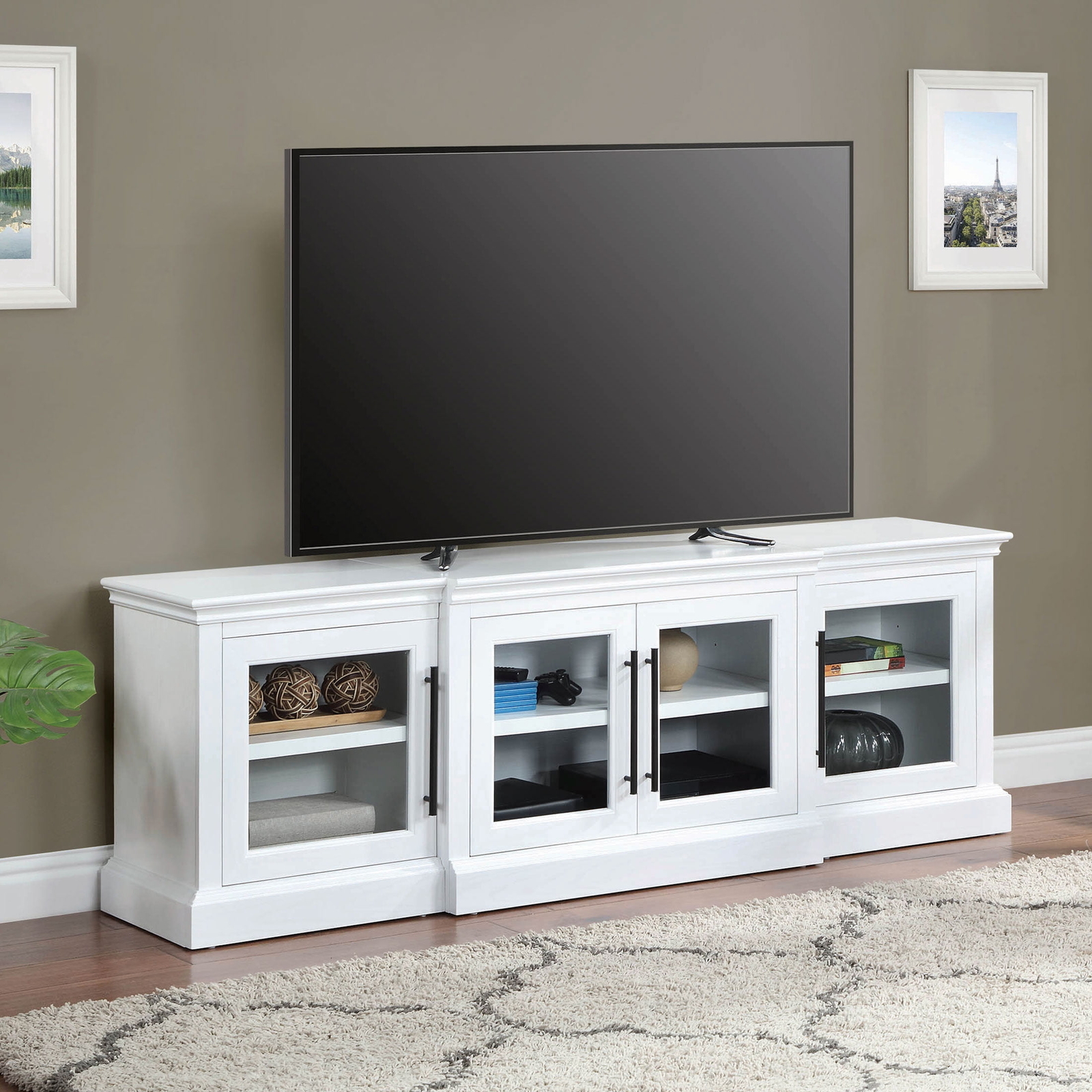 For Tv Up To 85", White Finish