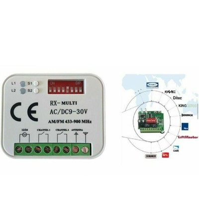 1PC 300-868Mhz Receiver Remote Control Garage Door Gate For Marantec Flors US