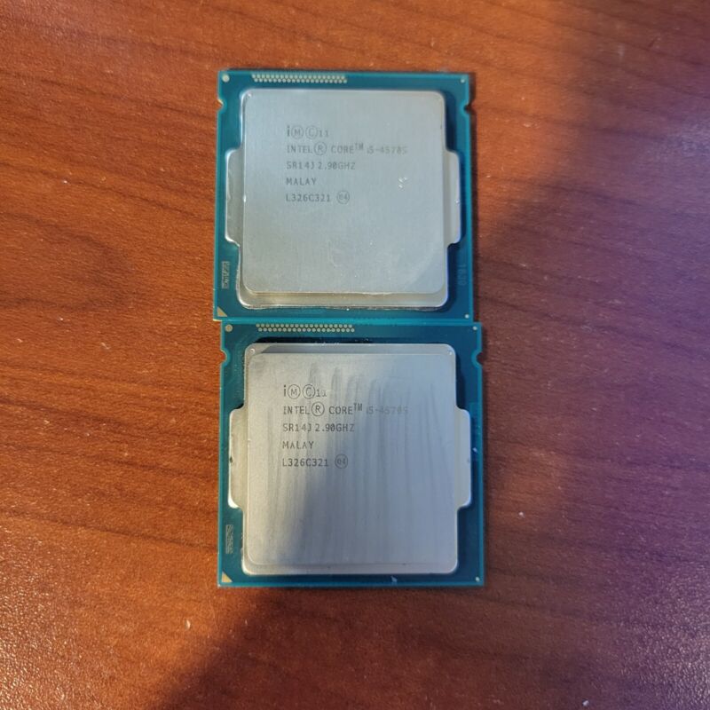 Intel Core Lot Of 2 I5-4570s Sr14j 2.90 Ghz