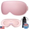 Vynix Sleep Mask for Women Men - Blackout Eye Masks for Sleep, Lash Extensions 3D Contoured Sleeping Mask, Soft Adjustable Light Blocking Eye Cover Blindfold for Travel, Pink