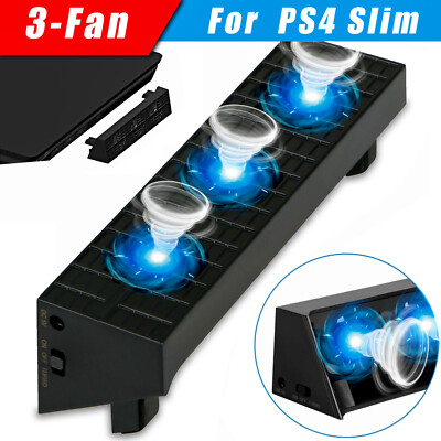 External 3 High Speed Cooling Fan Turbo Cooler for Playstation PS4 Slim Console