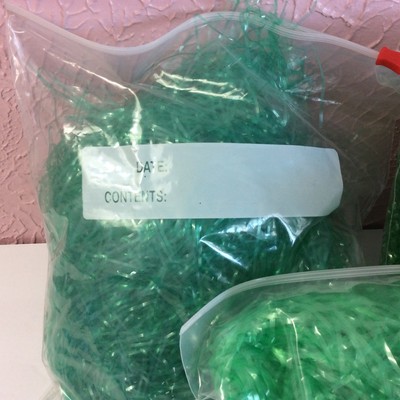 Easter Basket Grass Lot 4 Bags Green Baskets Crafts