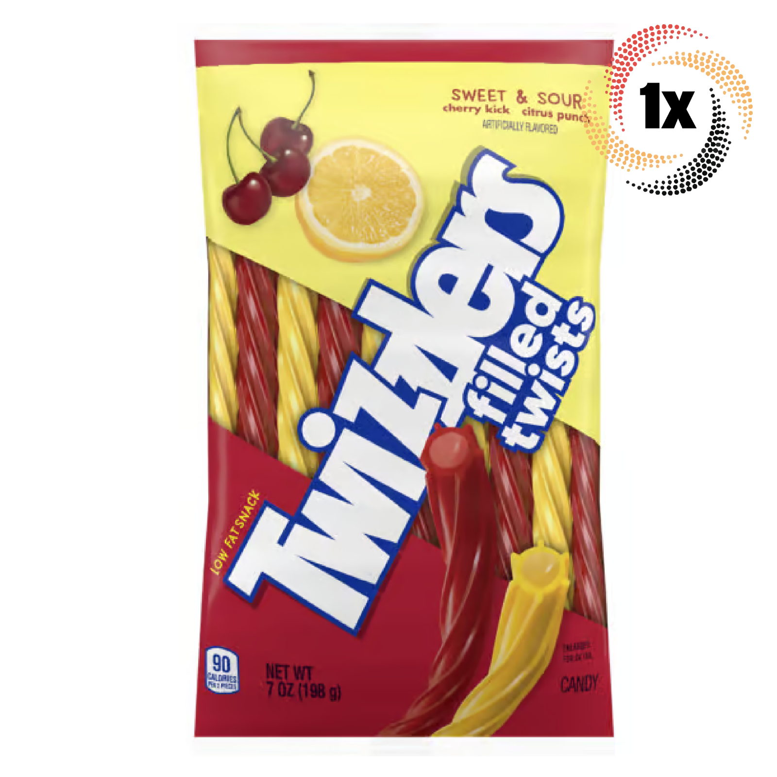 1x Bag Twizzlers Sweet Sour Cherry & Citrus Punch Filled