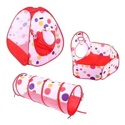 3Pcs Baby Ball Pool Play House Tent Tunnel Pop Up Intellectual Developmental Toy