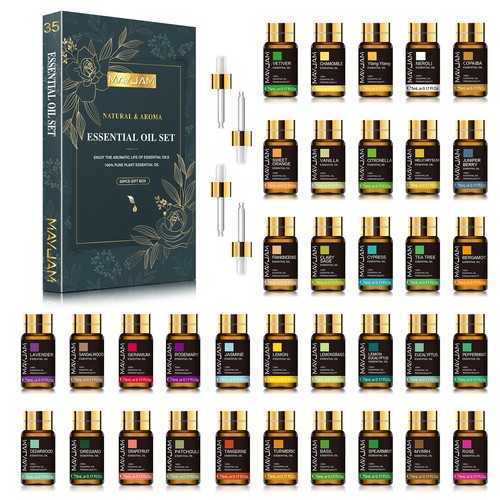 35pcs Essential Oil Set Pure & Natural Fragrance Oil For Diffuser Aromatherapy