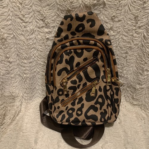 Zhen Meishi Leopard Print Crossbody Bag Lots Of Pockets | eBay