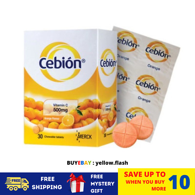3 BOX 30's CEBION Chewable Tablets Vitamin C 500mg FREE SHIPPING