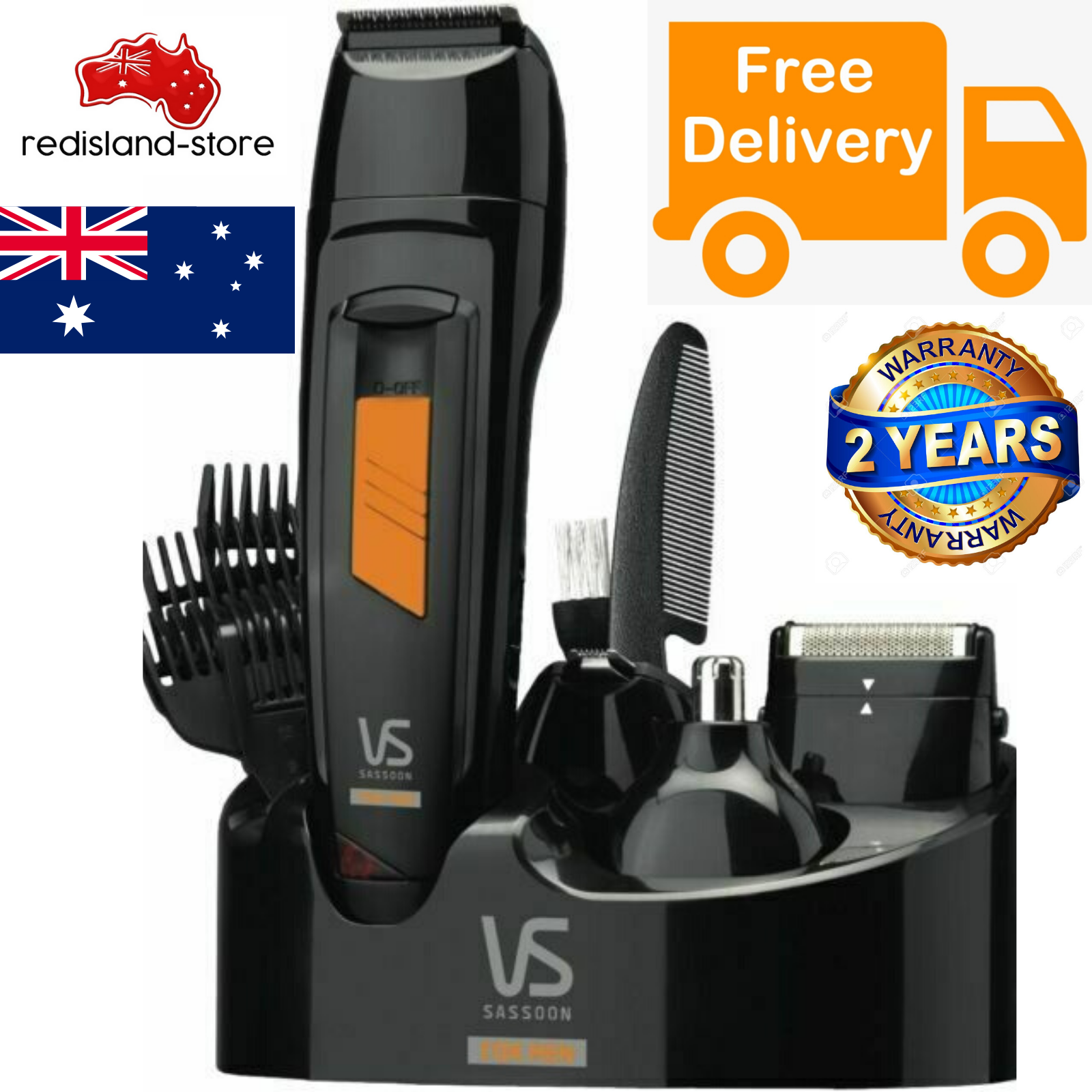 VS Sassoon Hair Clippers Cordless Rechargeable Beard Body