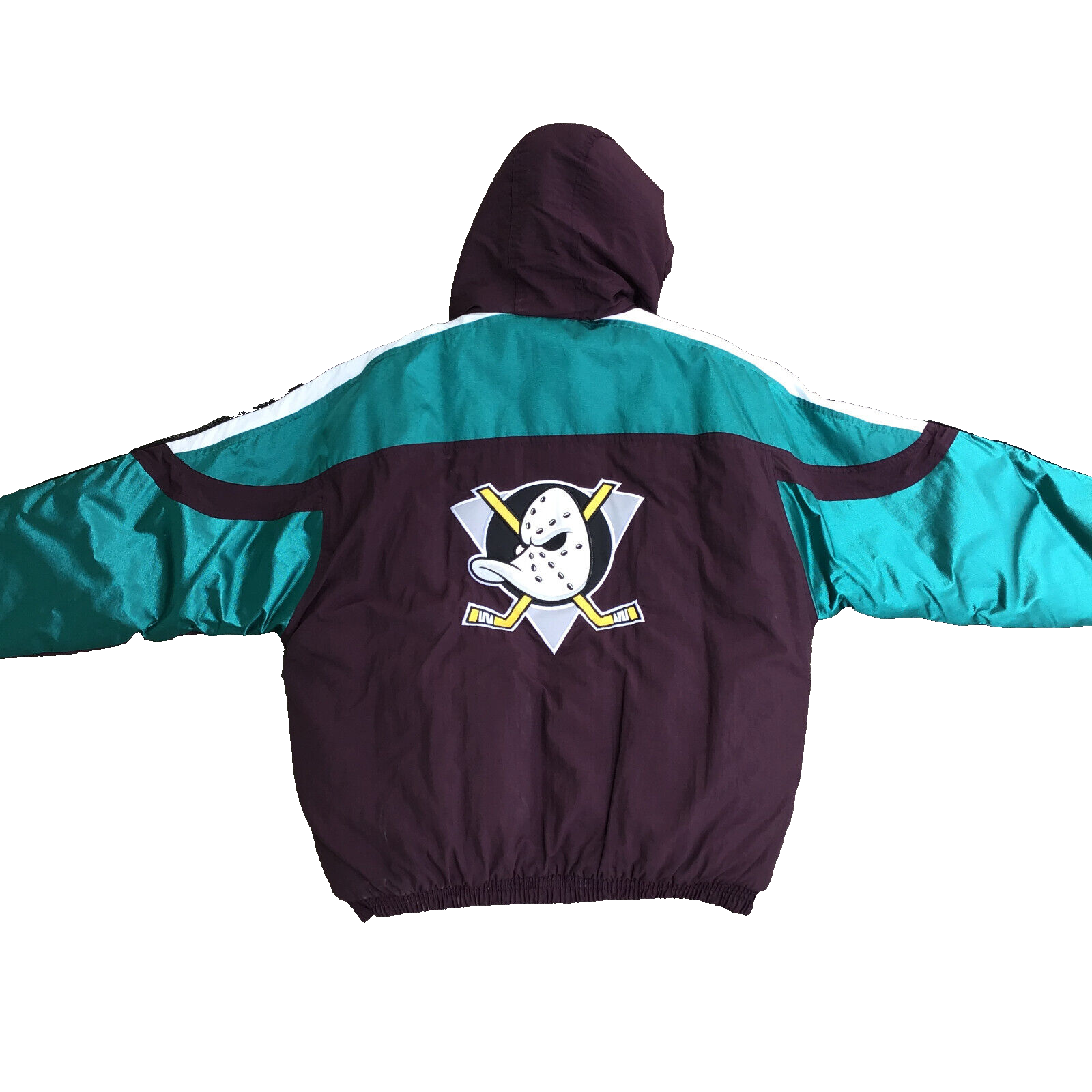 Vintage Mighty Ducks Starter Jacket Full Zip Large Big Logo Vintage Mighty Ducks Starter Jacket Full Zip Large Big Logo