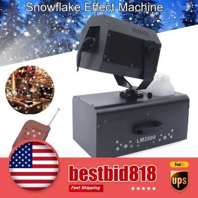Snowflake Effect Machine 2000W Stage Snow Flake Maker 90�� Rotatable w/Remote