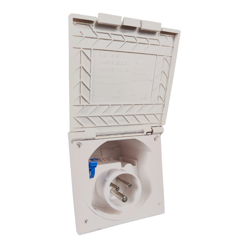 Haba- Cee Einspeisungsstecker Mit Standard Deckel Weiss