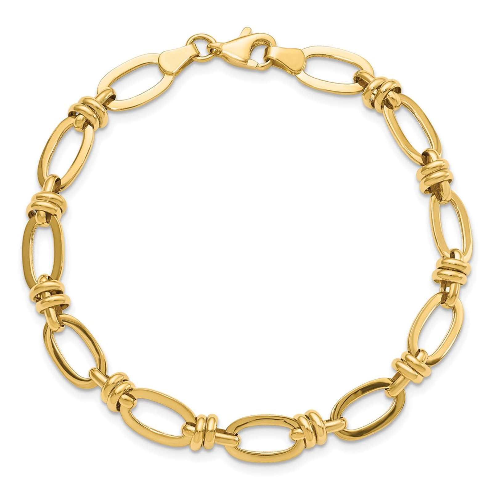 アクセサリー Gold Bracelet SP-Medium Cubic Zirconia Cross ID Bracelet in Gold IP and Stainless