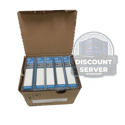 5-Pack Dell LTO Ultrium 6 Back-Up Data Tape Cartridge 2.50/6.25TB 3W22T