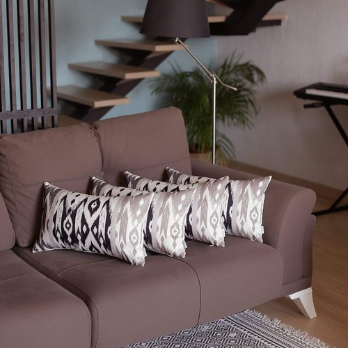 Комплект из 4 наволочек для поясницы Ikat Цвета Морской Волны Синего И Серого Цветов