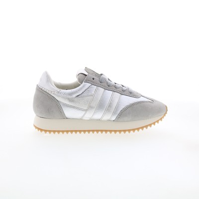 Женские кроссовки Gola Boston 78 Metallic CLB109 из серебристой замши в стиле лайфстайл 5