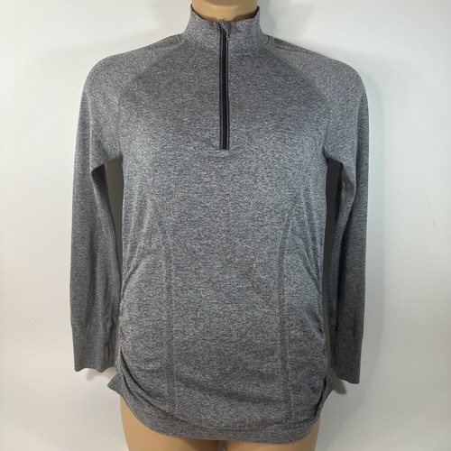 ATHLETA　160 Athleta Fastest Track 1/2 Half Zip Pullover Gray 136475