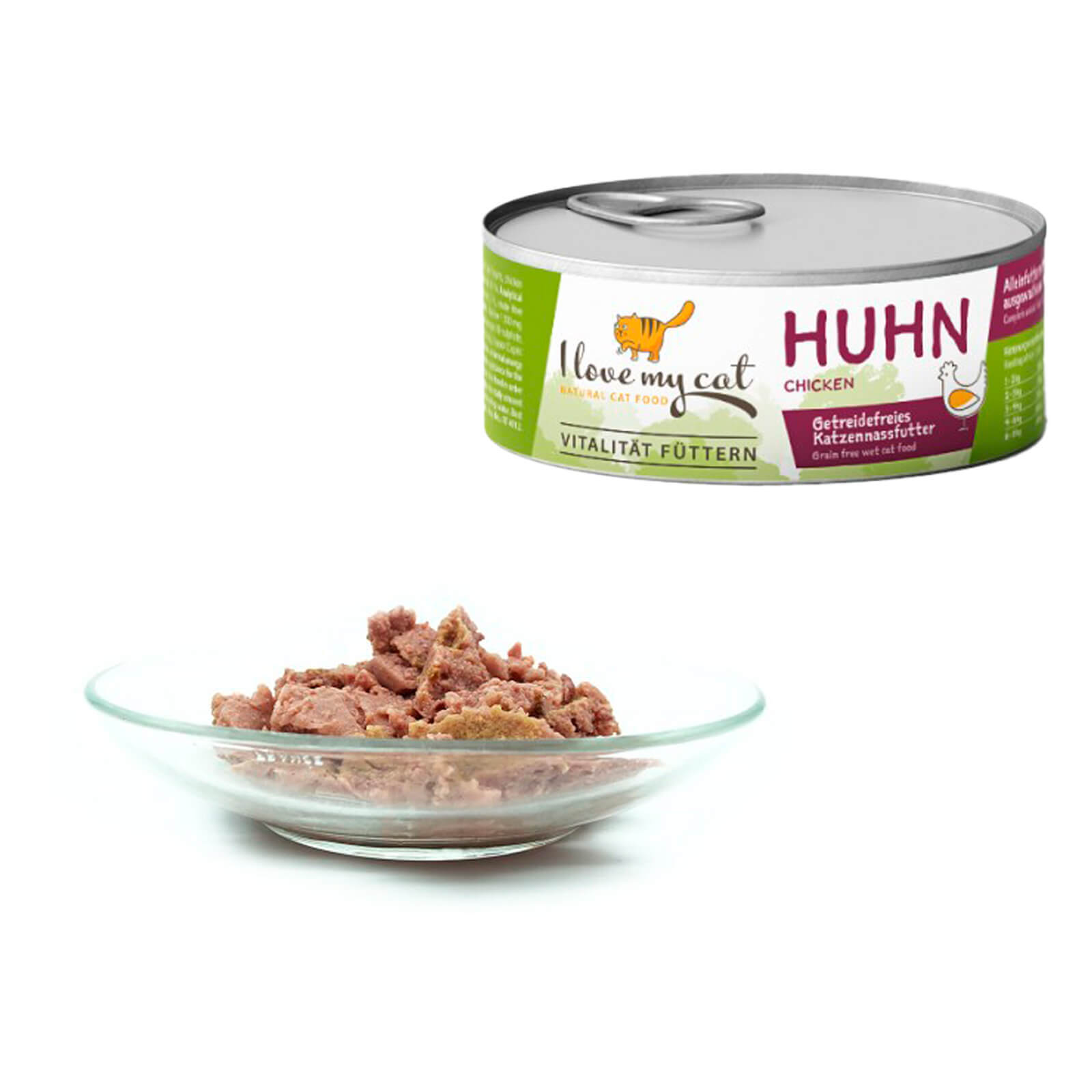 ILMC Katzenfutter Nassfutter für Katzen Ausgewachsene Getreidefrei mit Huhn 100g