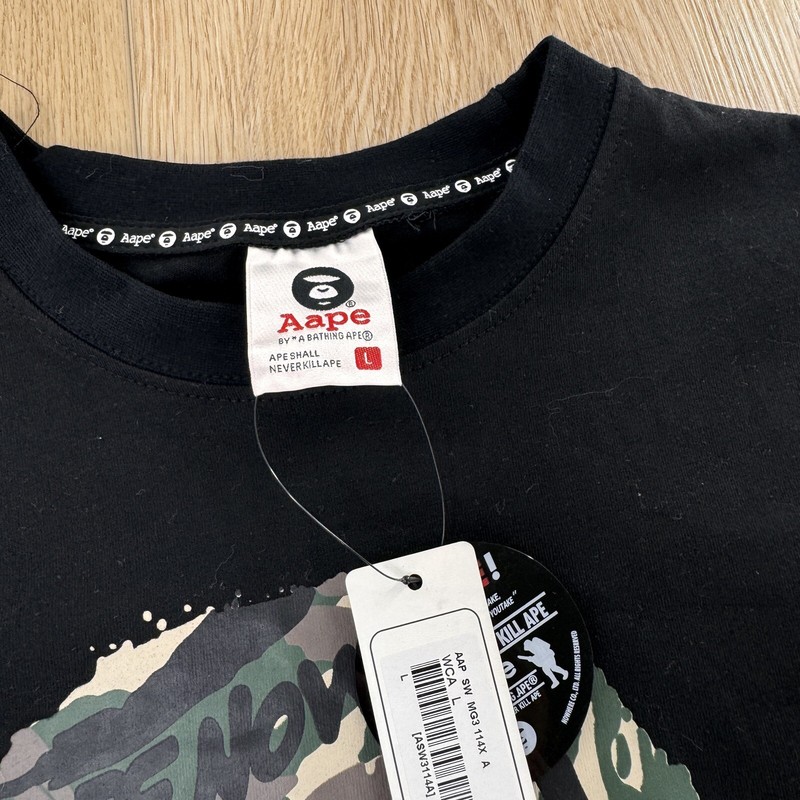 AAPE Tシャツ 黒 AAPE X KSANER TEE STYLE-02 | AAPE.JP