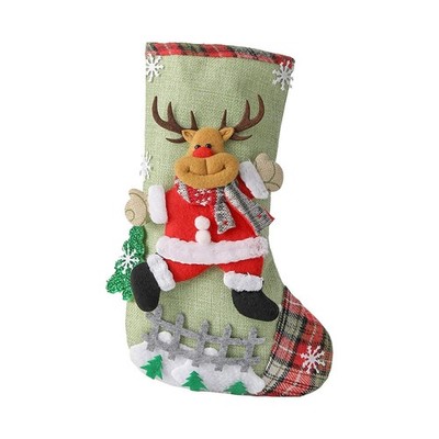 Personalized Christmas Sock Tree Decoration Holiday Presents Bag For Kids New