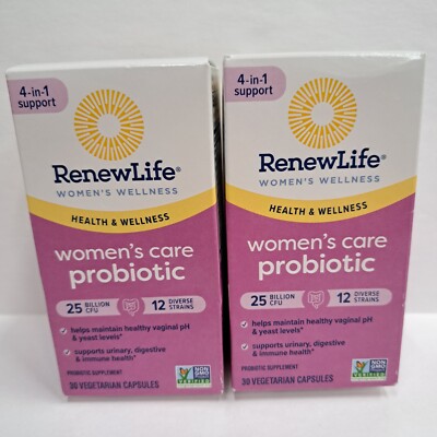 Renew Life Womens Care Probiotic 2 boxes X 30 capsules Exp 09/2025