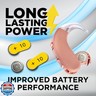 Powermax Size 10 Hearing Aid Batteries, 180 Count Long-Lasting Battery Pack, Yellow Long Tab for Easy Change