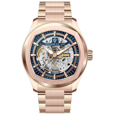 Pre-owned Christian Van Sant Men's Romeo Blue Dial Watch - Cv9509