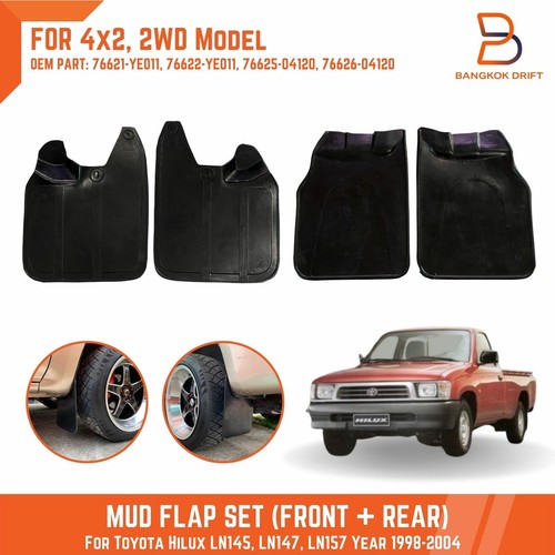 FR RR Mud Flap Rubber Splash Guard FITS Toyota Hilux D4D LN147 2WD 4x2 1998-2004