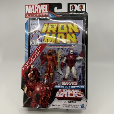 Marvel Universe Silver Centurion Vs Mandarin Comic Pack Iron Man 3.75  Figure S9