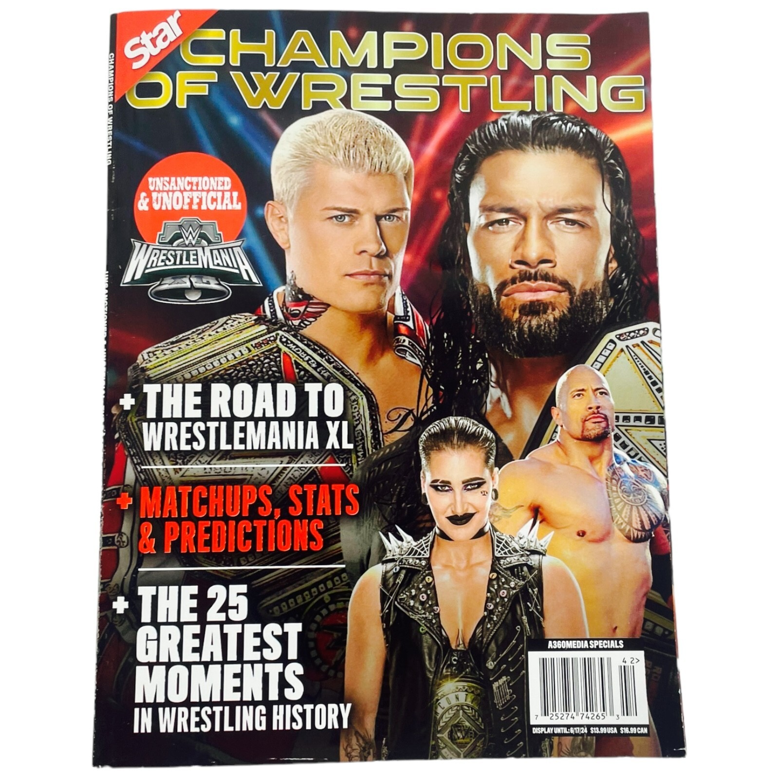 Champions Of Wrestling STAR Magazine 360 Media WrestleMania Rhodes Reigns WWE