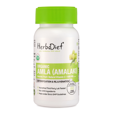 Organic Amla Vegan Capsules Indian Gooseberry 500mg Detox Digestion Healthy Hair
