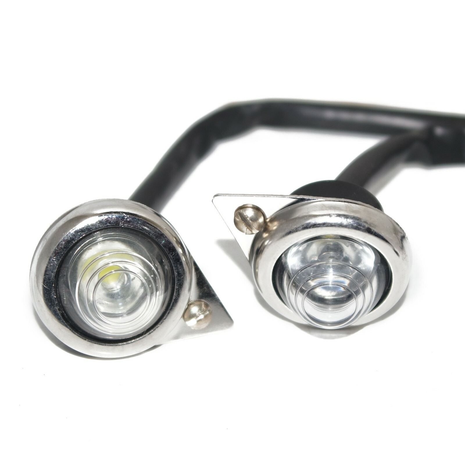 Pilot Lamp Set With Blue Lens & Chrome Rim For Royal Enfield Classic Electra 