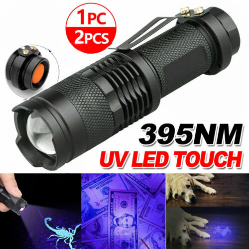 Mini 395nm UV Torch Ultra Violet LED Flashlight Blacklight L