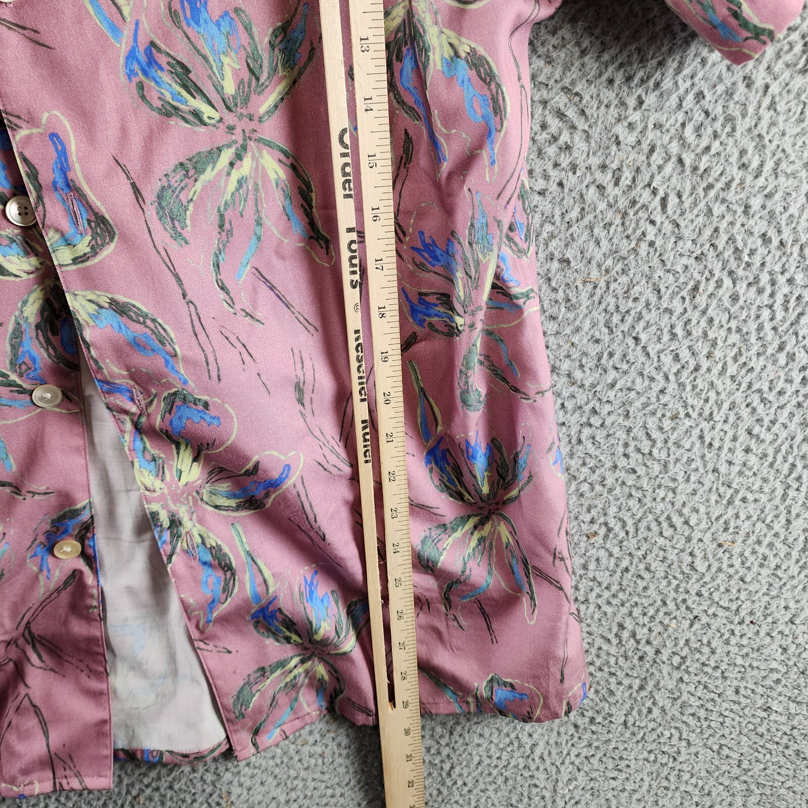 PS by Paul Smith Iris Floral Casual Fit Button Up Shirt Men's M Pink Multi S/S - Picture 7 of 12