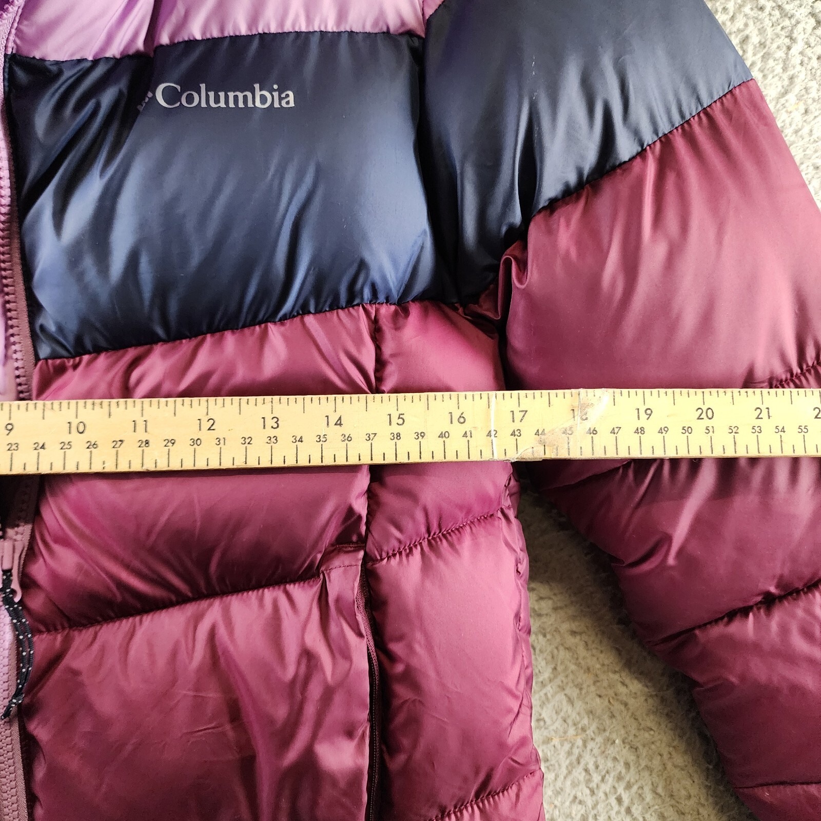 Columbia Puffer Colorblocked Full Zip Jacket Women's XS Marionberry Long Sleeve - Picture 7 of 15