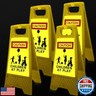 4 Pcs Reflective Slow Down Kids at Play Sign Double Sided 24 Inch Portable Handle Children At Play Warning Board Caution Safety Signs for Street Neighborhood Yard School Park Sidewalk (Yellow)