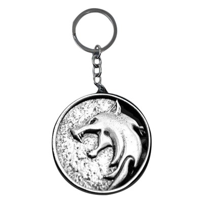 The Witcher Keyring (The Wolf Design) 3D Metal 4.5 x 6cm - Official Merchandise