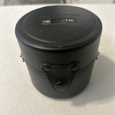 Olympus 28mm f3.5 OM Hard Lens case    genuine OEM (fits 50mm f1.4 OM Zuiko)